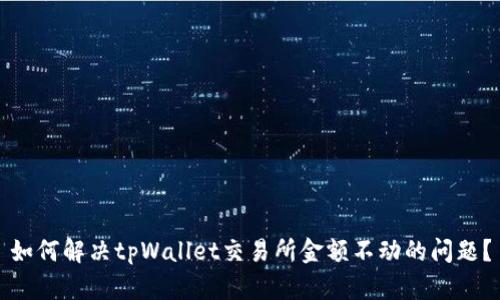 如何解决tpWallet交易所金额不动的问题？